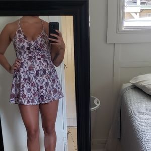 Pink Floral Romper